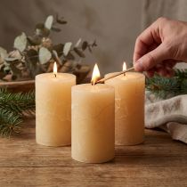 Artikel Ljus Aprikos Ljus Enfärgade pelarljus 60×100mm 4 st