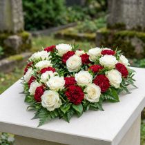 Artikel Plug-in material hjärta blommigt skum grönt 24cm x 25cm 2 st