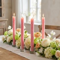 Artikel Koniska ljus färgade rosa 34mm x 300mm 4 st