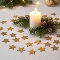 Artikel Mini glitterstjärna guld 2,5 cm 96 st