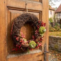Artikel Mörkbrun vinrankrans, Ø35 cm, naturlig krans, dörrkrans, väggdekoration, dekorativ träkrans, vårkrans, adventskrans, höstkrans