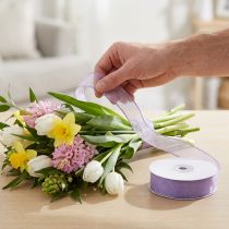 Artikel Chiffongband organzaband organza lila 25mm 20m