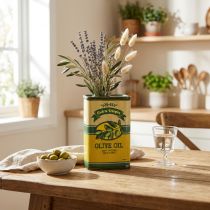 Artikel Keramisk olivoljavas - Perfekt bordsdekoration för torkade blommor, 18 cm