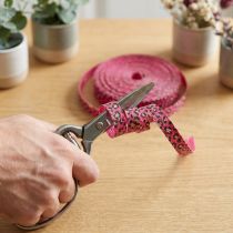 Artikel Dekorativt band, leopardmönster, rosa, rullband för presentinslagning och pyssel, 10 mm, 100 m