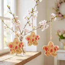 Artikel Trähänge Vårblommor i Naturrosa H9cm 4 st