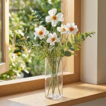 Artikel Konstgjorda blommor Cosmea vita sidenblommor H51cm 3 st