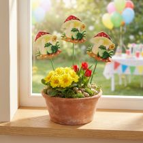 Artikel Dekorplugg träblompropp groda dekoration 6,5cm 18 st