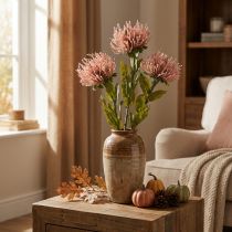 Artikel Höstblomma nålkudde konstgjord Protea Rosa Leucospermum 73cm 3st