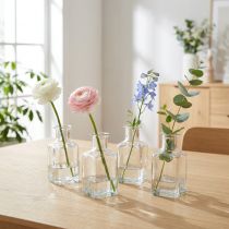 Artikel Miniglasvasdekoration för minimalistiska interiörer och moderna livsstilar, 11 cm, 6 stycken