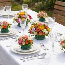 Artikel Blommigt skum blomsterarrangemang hållare mini dekoration 5cm 12 st