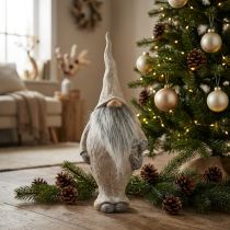 Artikel Dekorativ tomte med skägg och krans Jultomte 14x×12×36cm