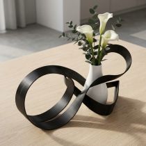 Artikel Aluminium platt tråd, svart, dekorativ hantverkstråd, 5mm x 10m
