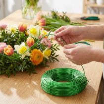 Artikel Aluminiumtråd 2mm 60m äppelgrön blomma smyckesdekoration