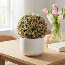 Artikel Dekorativ boll rosa grön konstgjord blomboll Ø18cm 1 st