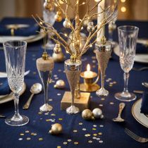 Artikel Champagneglas för att hänga ljusguld 10 cm 8st