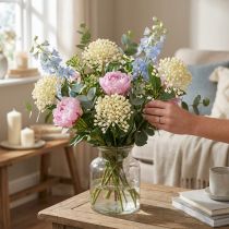 Artikel Hydrangea knoppgren 55cm grädde 6st