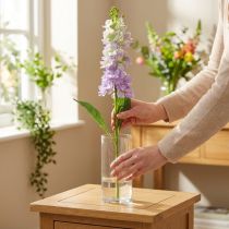 Artikel Levkoje konstgjord blomma lila Konstgjord trädgårdsblomma 78cm