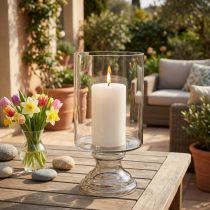 Artikel Wind light glas ljus glas tonat, klar Ø20cm H36,5cm
