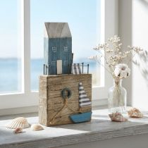 Artikel Maritim trädekoration hamnpromenad Shabby Chic H25,5cm