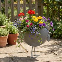 Artikel Blomkruka kyckling metall fågel zink metall dekoration 51×16×37cm