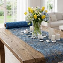 Artikel Deco fleece Sizoweb bordslöpare blå 30cm 5m