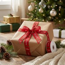 Artikel Presentband, Julband, Julband God Jul 25mm 18m