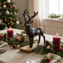Artikel Deco Deer Deco Ren Metall Trä Svart H25cm