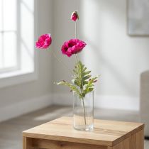 Artikel Konstgjorda vallmo dekorativa sidenblommor rosa 70cm