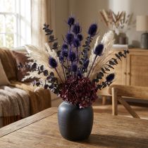 Artikel Wild Teasel Torkade Blommor Teasel Thistles Lila 55cm 10 huvuden