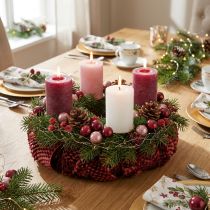 Artikel Mini julkulor trådglas vinröd rosa Ø2cm 140st