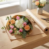 Artikel Manschettpapper silkespapper naturliga blommor 25cm 100m