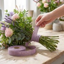 Artikel Dekorationsband naturlila linneband 25mm 20m