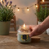 Artikel Doftljus i glas citronella salvia grön H11,5cm