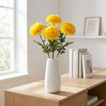 Artikel Dahlia konstgjorda dekorativa blommor Yellow Blossom L64cm 3 st