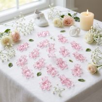 Artikel Rosa nallebjörnsdekorationer, 3,5 cm, 60 bitar