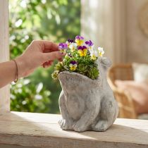 Artikel Groda dekorativ växtkruka blomkruka betonggrå H18,5cm