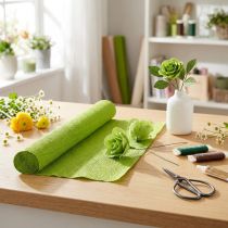 Artikel Blomsterpapper, kräppapper, gräsgrönt, 50×250 cm, 5 st