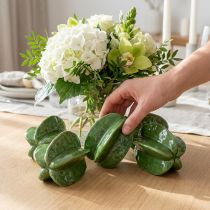 Artikel Stjärnfruktkarambola Keramikdekoration 10 cm Grön 3-delat set