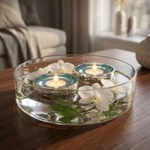 Artikel Flytande värmeljushållare i glas för eleganta accenter i alla rum, 10 cm, 2 stycken