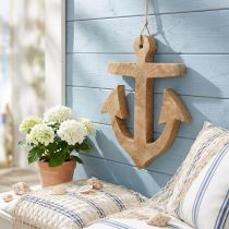 Artikel Hängande ankare Mango Wood Nautical Hanger Natural H24,5cm