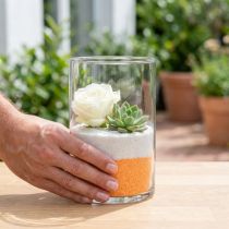 Artikel Dekorationssand orange neonfärgad sand 0,5 mm 1 kg