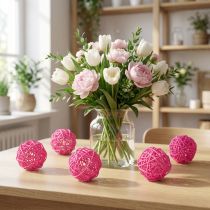 Artikel Dekorkulor rosa Ø7cm 18 st