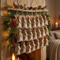 Artikel Adventskalenderpåsar rådjursbrun 12,5×20cm 24 st