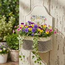 Artikel Hängande blomlåda metallbi krämfärgad L29cm