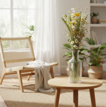 Artikel Torkad blombukett, elegant torkad blombukett för vardagsrum, 50 cm