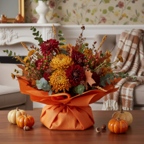 Artikel Blomsterpapper, orange rulle, 50x250 cm
