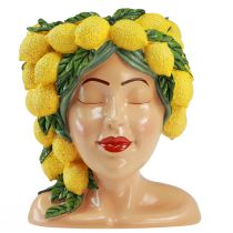 Artikel Kvinna byst växtkruka citron dekoration Medelhavet H21.5cm