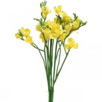 Artikel Freesia, konstgjorda blommor, fresia i gäng gul L64cm 6st