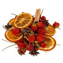 Artikel Dekorationsset med torkade apelsinskivor med kanel och stjärnor för festlig bordsdekoration 70 g