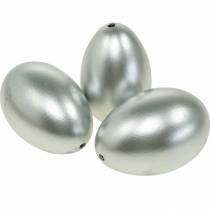 Gåsägg Silverblåsta ägg Påskdekoration 12st